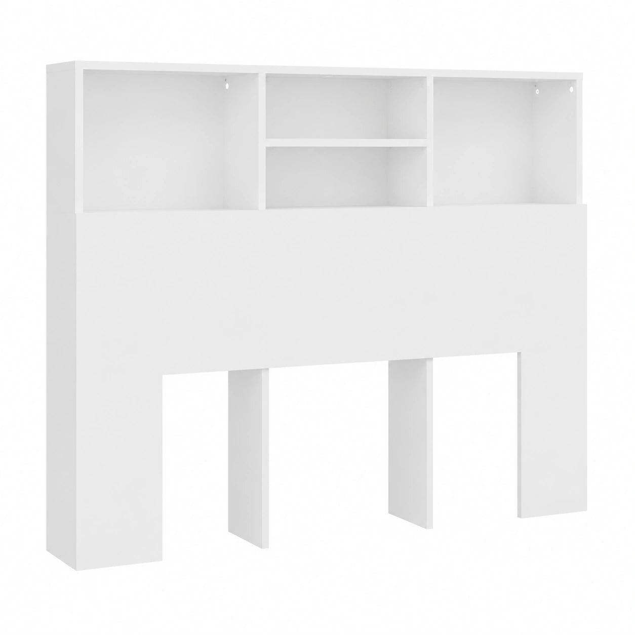 Modulares Kopfteil mit Regalfächern für Schlafzimmer in Weiß, 120x19x103,5cm