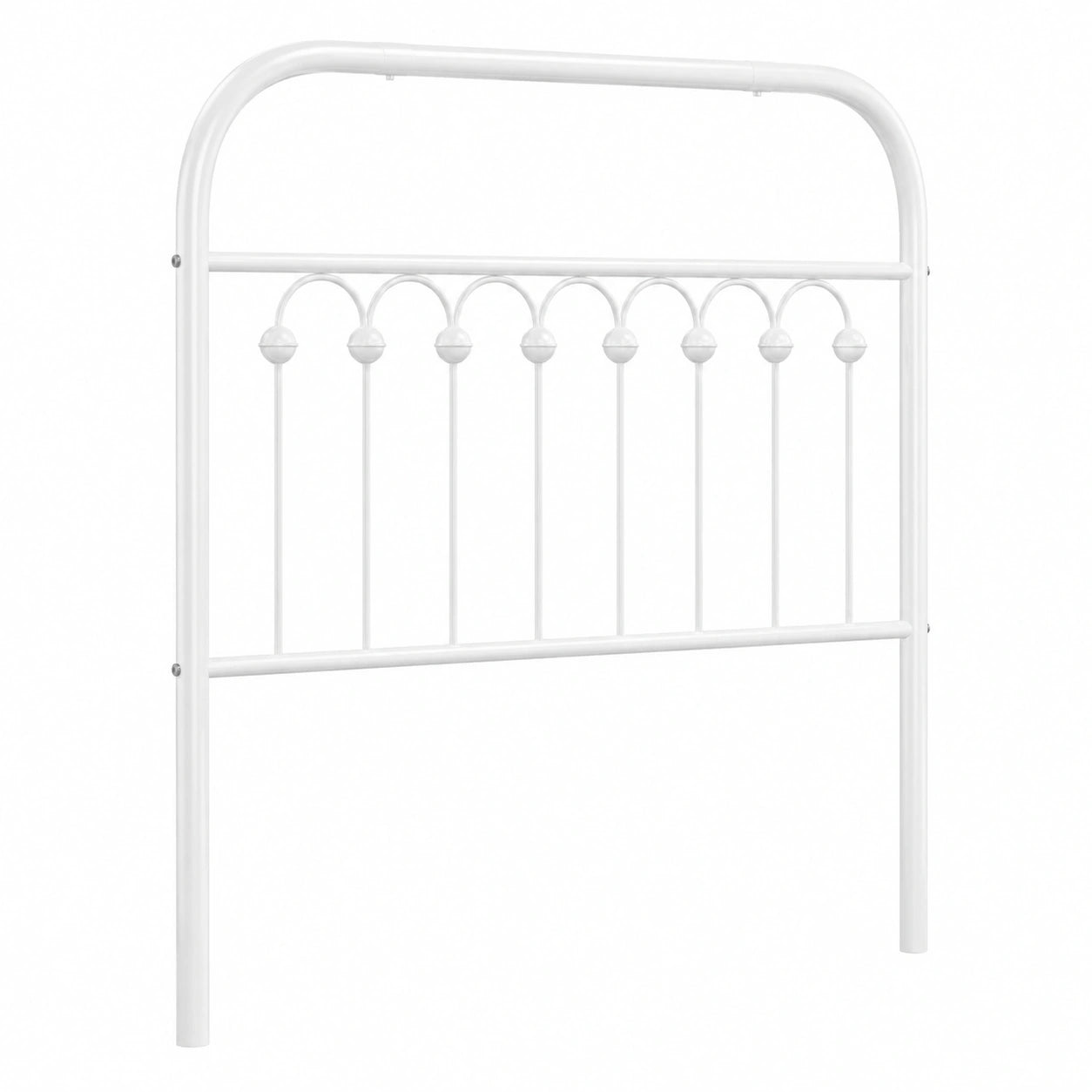 Metall Bettkopfteil, weiß, 90 cm mit stabilen Beinen