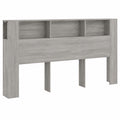 vidaXL Bettkopfteil mit Regalen, Wandmontage, Sonoma Eiche, 220x18,5x104,5 cm