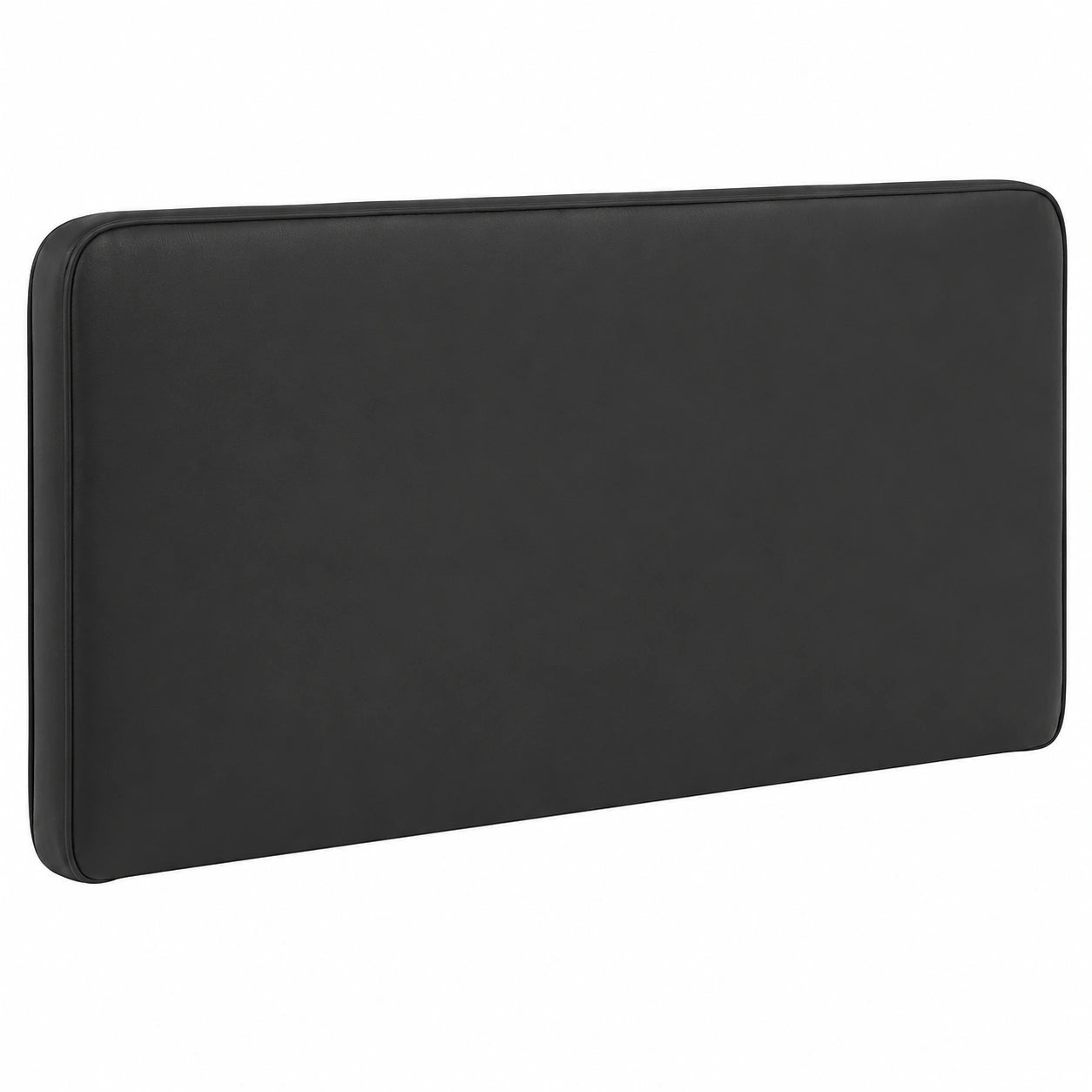 Gepolstertes Kunstleder-Kopfteil Riven 140 cm, Schwarz für Boxspringbetten
