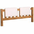 Set aus 2 Leder-Polsterkissen zum Einhängen für Bettrückenteil, Kopfteil-Rückenkissen, Modell SK01 in Weiß