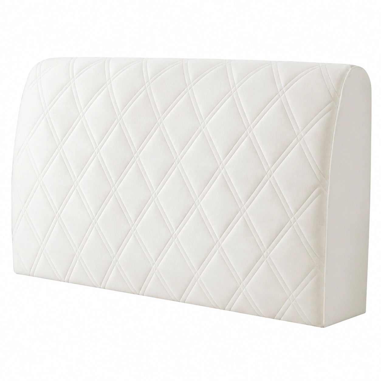 Staubdichter Kopfteilbezug aus Baumwolle, Gesteppt und Waschbar, Beige 210 cm