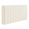 Beige Kopfteilbezug 200 cm, Gepolstert und Waschbar, Dehnbar und Staubdicht