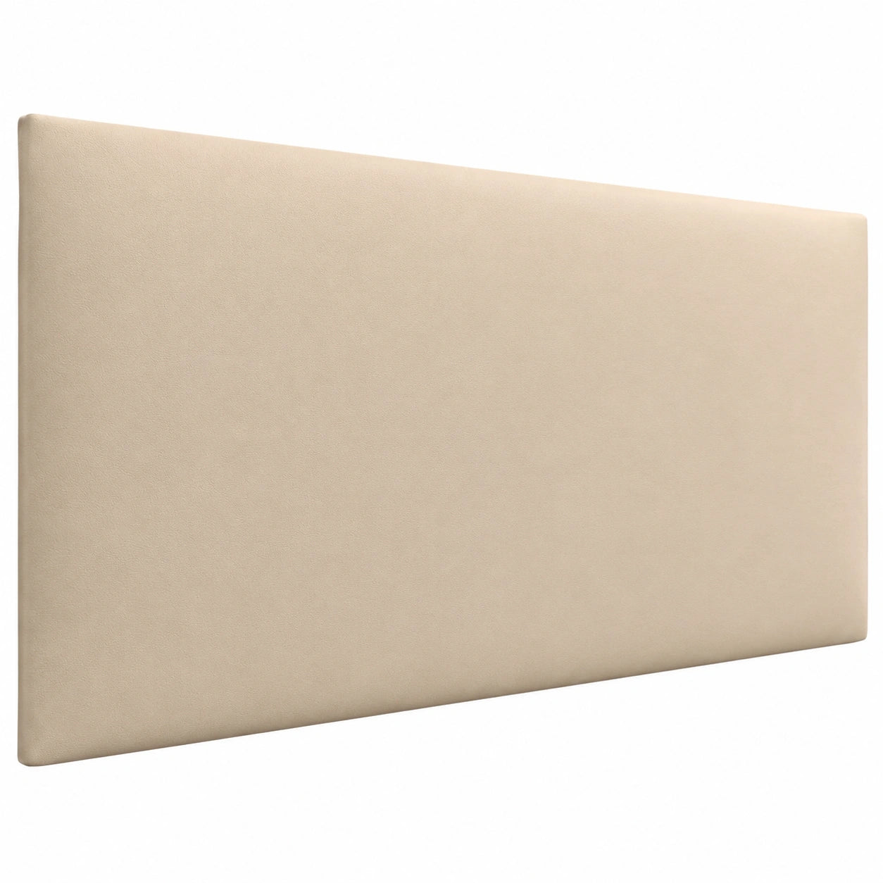 Gepolstertes Luxus-Kopfteil aus Kunstleder oder Stoff AQUALINE in Beige, 105 cm für Betten 80-105 cm