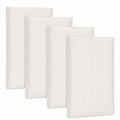 Selbstklebende Wandpaneele mit Polsterung, 4er Set 40x20 cm, ideal für Schlafzimmer und Kinderzimmer, Weiß