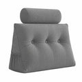 Ergonomisches Keilkissen Set mit abnehmbarem Bezug, ideal für Rückenstütze und Entspannung, Grau 100x20x50cm