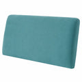 Elastischer Samtbezug für Kopfteil, Staubschutz für Boxspringbett, Blau 120-140cm