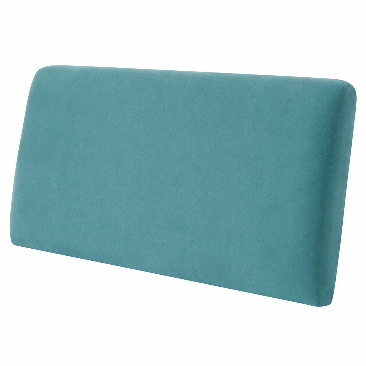 Elastischer Samtbezug für Kopfteil, Staubschutz für Boxspringbett, Blau 120-140cm