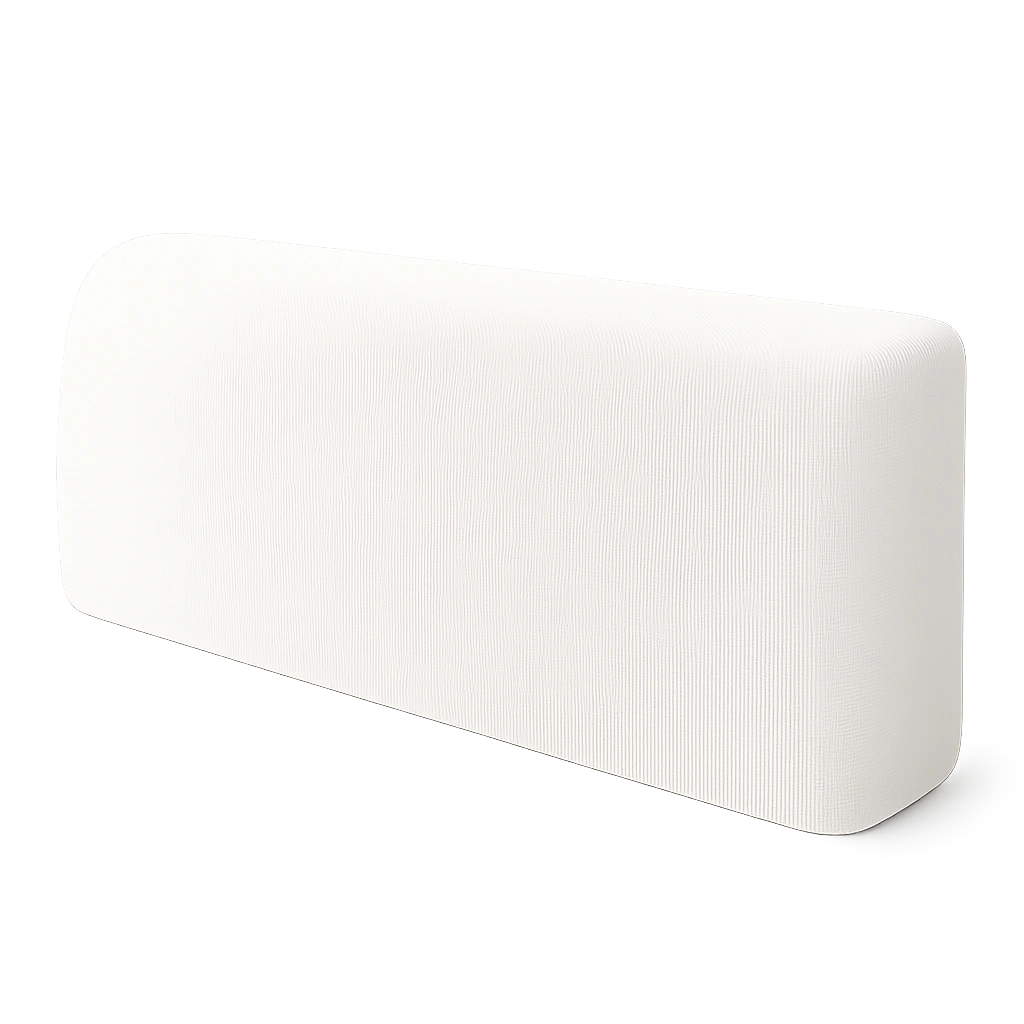 Elastischer Kopfteilbezug für Betten, gepolstert, 130-170 cm, Weiß