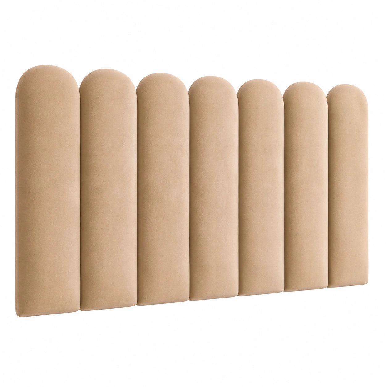 Luxus Samt Wandpolster Kissen für Schlafzimmer und Wohnzimmer - Beige, 30x60 cm