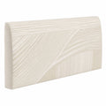 FANSU Kopfteilbezug Beige, Elastisch & Waschbar, Nordic Design, Staubdichte Hülle (Weiße Linien, 180cm)