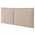 Cord-Kopfteilschutz waschbar, Staubschutzhülle für Schlafzimmer, Beige 180x60x10cm