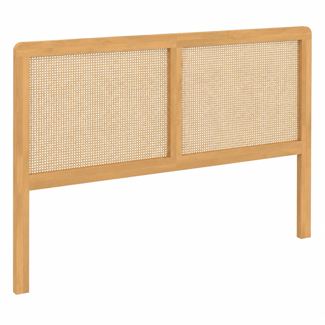 Betthaupt aus Rohrgeflecht und Holz EDHEN 140 cm