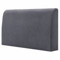 TAOCOCO Samt Kopfteilbezug für Doppelbett, elastisch, waschbar, Grau, 180-200 cm