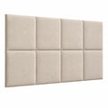 Luxuriöses Kopfteil mit Aqualine-Paneelen, selbstklebend, beige, 220cm