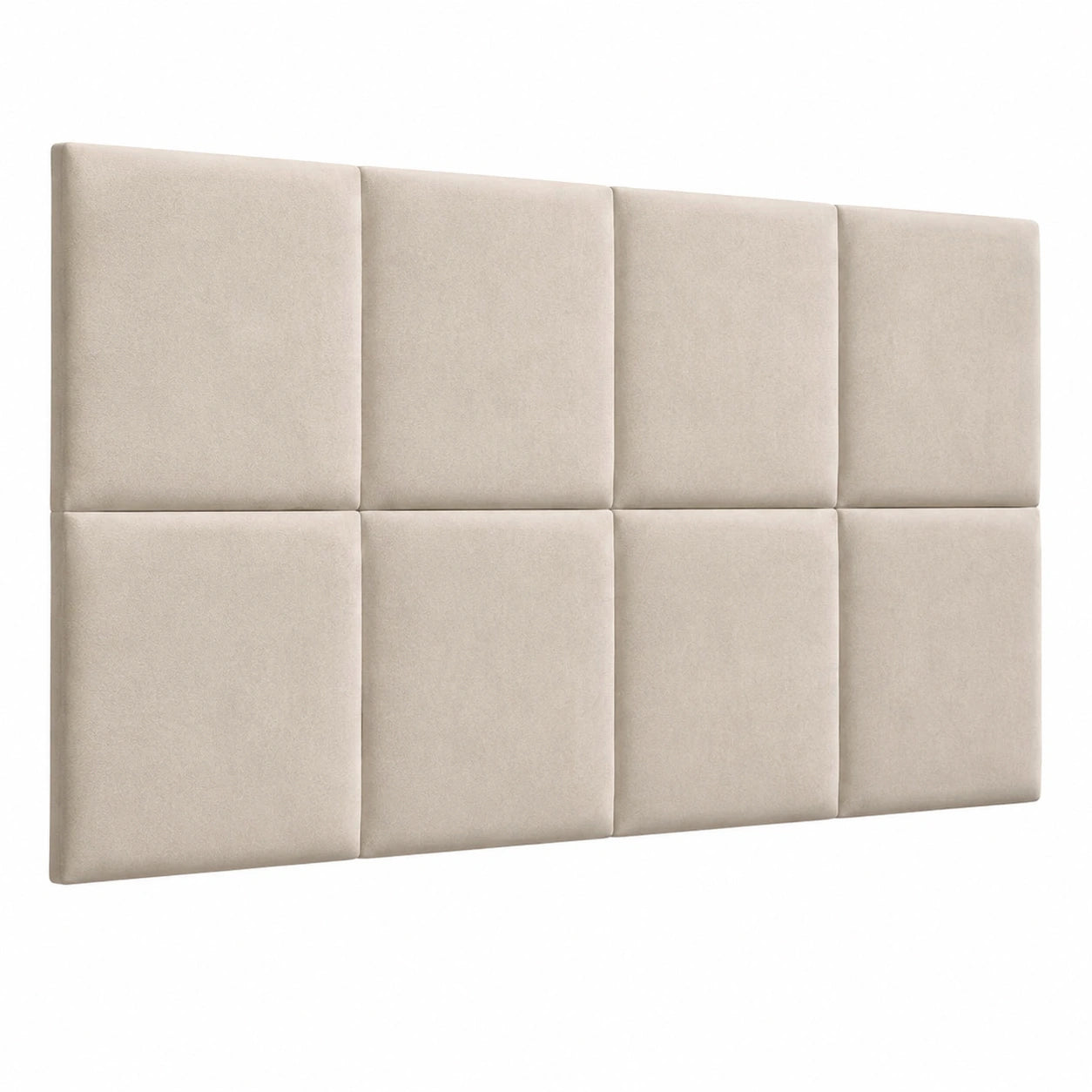 Luxuriöses Kopfteil mit Aqualine-Paneelen, selbstklebend, beige, 220cm