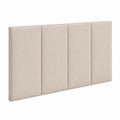 DHOME Aqualine Kopfteil, Fleckenresistent, Modular, Selbstklebend, Beige, 200x80cm, 4-teilig