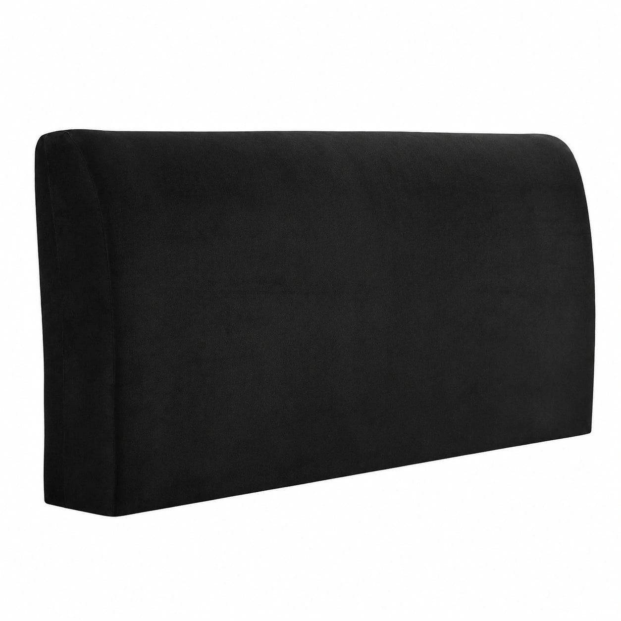 Verstellbare Samt-Kopfteil-Abdeckung für Schlafzimmer, Staubdicht, Waschbar, 180 cm, Schwarz