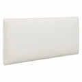 4er Set 3D-Wandpaneele aus Baumwollleinen, selbstklebende Polsterkissen, stoßfestes Bettkopfteil, Wanddekoration, Weiß, 40x20cm