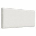 Gepolstertes HOMCOM Kopfteil in Leinenoptik, schwebendes Wandpolster 160x60 cm, cremeweiß