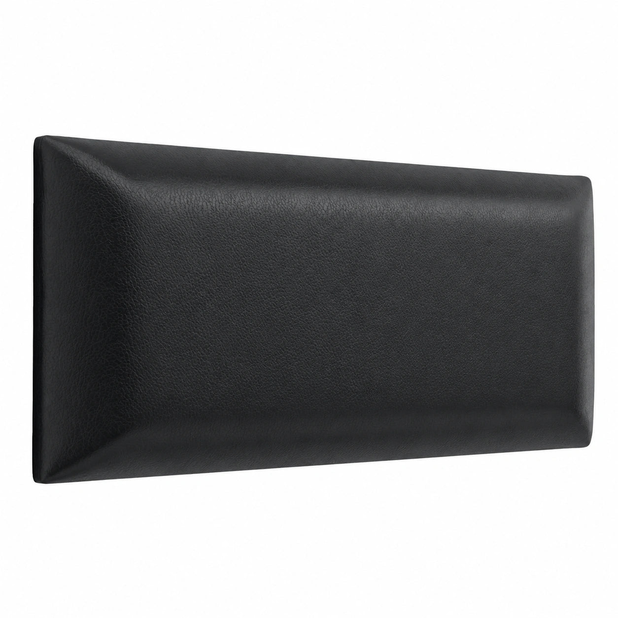 Muralo - Gepolstertes Kopfteil aus Kunstleder für Bett und Wand, Dekoratives Wandpaneel in Schwarz, 70 x 15 cm