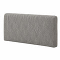 Elastischer Kopfteilbezug 180 cm Grau, Jacquard Samt Dehnbare Staubschutzhülle