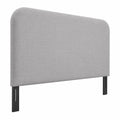 DHOME Schallabsorbierendes Leinen-Kopfteil, 70 cm Höhe, Hellgrau, 100 cm Breite