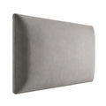 Modernes Samt-Wandkissen aus Stoff, gepolstertes Paneel für Schlafzimmer und Wohnzimmer, luxuriöses Kopfteil in Grau 30x30 cm