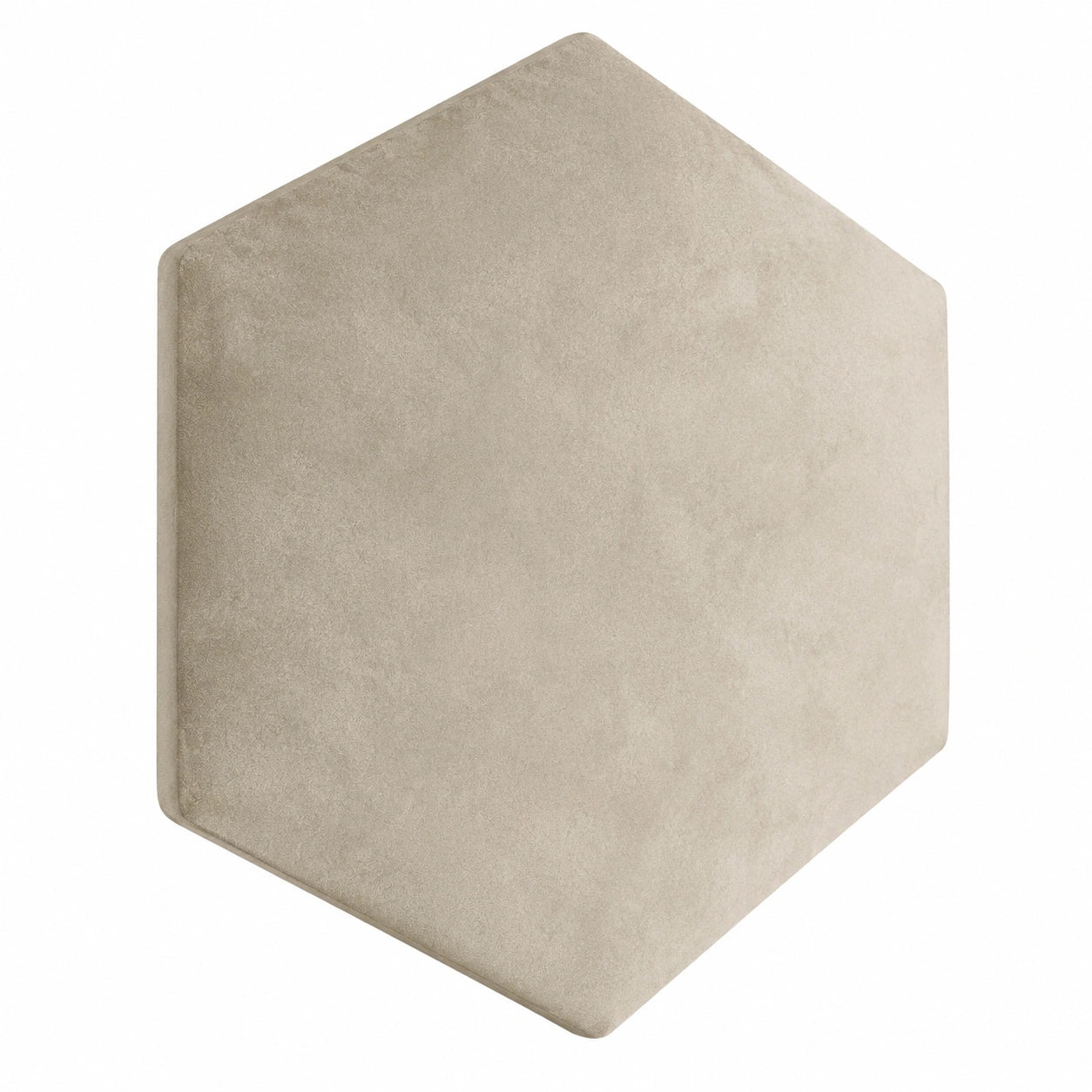 Hexagonale Stoffpolsterpaneele für Schlafzimmer und Wohnzimmer, modernes cremefarbenes Design, 40x35 cm